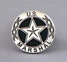 US MARSHAL ENAMEL PIN BADGE -