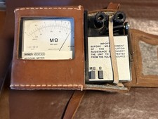 Vintage ROBIN MEM 500 Megohm Meter - Resistance Tester - Original Leather Case