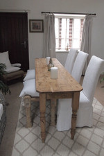 Rustic 2 Plank  Pine Farmhouse/Refectory  Table 206cmL