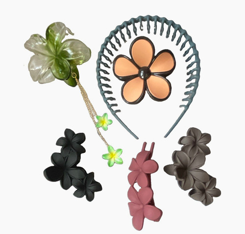 Multicolour plastic flower - plastic,