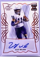 2021 ZACH WILSON AUTO ROOKIE - LEAF TRINITY 2021 #BA-ZW1 - NY JETS BYU
