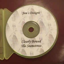 Jems Designs Clearly Bowed the Seamstress Craft Cd Rom Card Making Pc/Mac