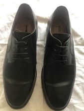 Men’s Saxon  Black Leather Shoes Size 7