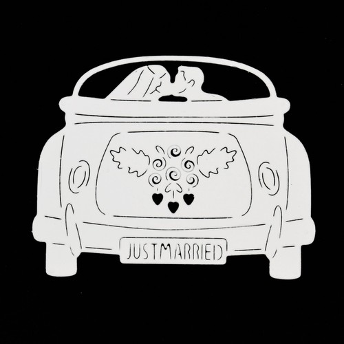 Just married wedding car metal - car,