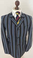 Madcap Mod Revival Boating Blazer Striped 3 Button Mens 60’s Jam Who 38”