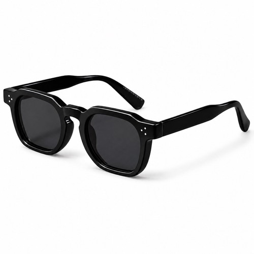 Black oversized square - black,