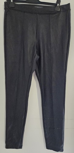 Black faux leather leggings - faux,