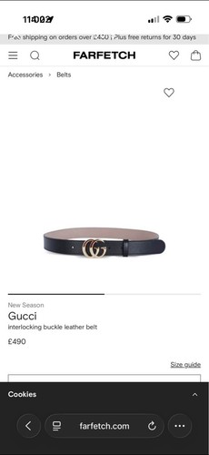Gucci vintage leather belt - gucci,