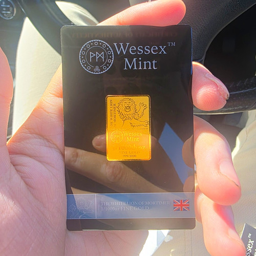 Wessex mint gold - bar, 1/1000th