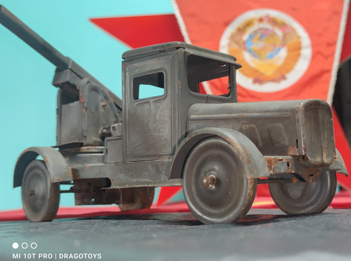 Vintage toy truck anti tank - vintage,