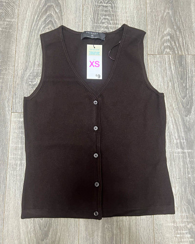 Primark brown knit button - brown,