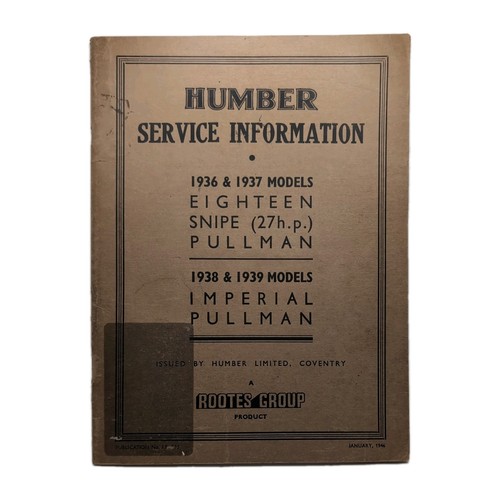 Humber 1946 service - humber,