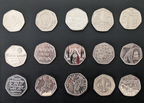 Rare collectible uk 50p - &,