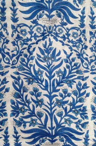 Indian handmade blue floral - indian,