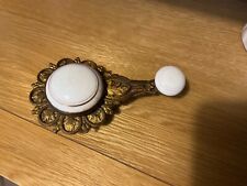 Victorian Gilted Brass & Porcelain Door Bell Pull