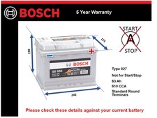 Car Battery S5005 Bosch 027