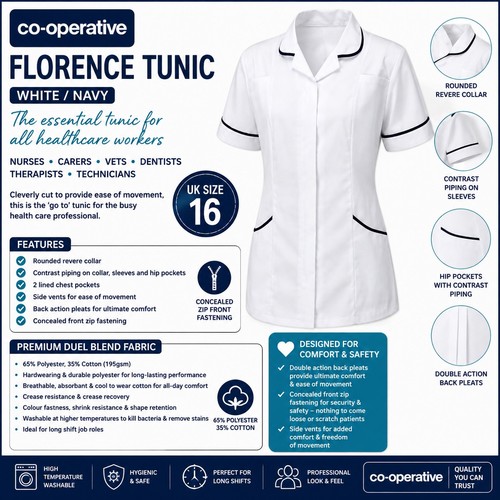 Ladies healthcare tunic short - ladies,