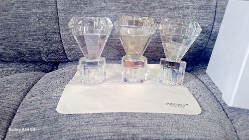 Crystal candle holders set - crystal,