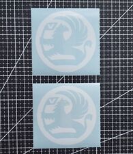 2 X VAUXHALL Car Decal Vinyl Sticker size 7.5 X 7.5 cm  ( 2 x WHITE Colour ) 