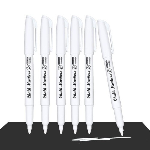 White chalk pen - white,