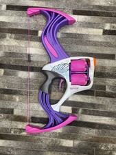 Nerf Rebelle Flipside Bow VGC Toy Dart Kids Foam Shoot Gun Blaster Outdoor Pink