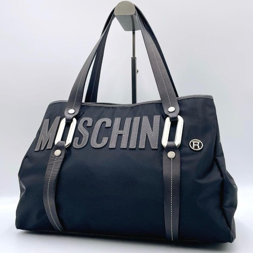 Moschino black tote bag silver - moschino,