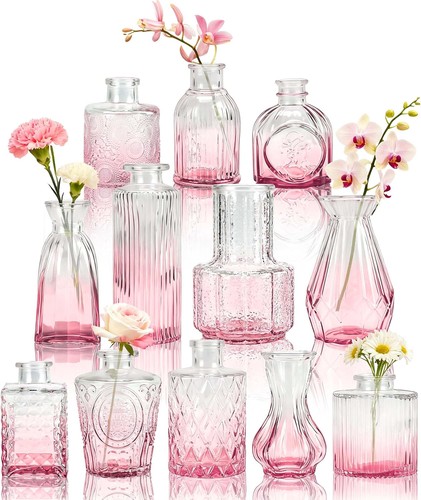 Btsd home pink glass buds - glass,