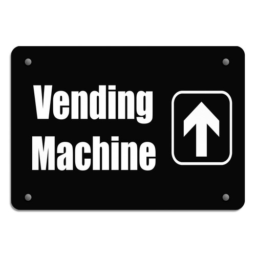 Horizontal metal sign vending - metal,