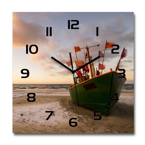 Glass wall clock - glass,