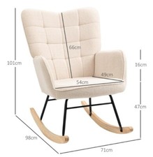 HOMCOM Wingback Rocking Chair