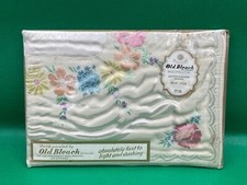Vintage hand painted by Old Bleach DAMASK TRAY CLOTH, [unopened]