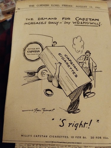 Sk251 ephemera 1937 advert - 1937,