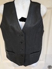Black Leather Waistcoat Size
