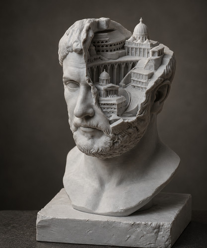 Architectural mind bust - architectural,