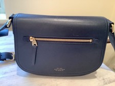 Smythson Navy Cross Body Bag