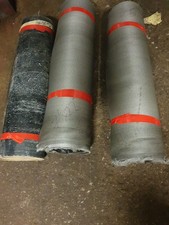 Conveyor belts/Garden Membrane. 3 Rolls. 3/16" Thick.  17' Total. 24" Wide. Used