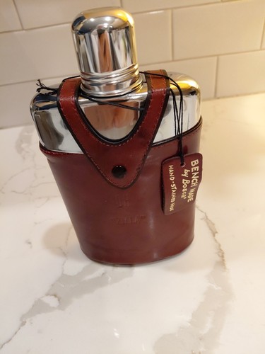 Glass hip flask bosca - glass, w/bosca