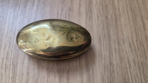 Vintage engraved miners snuff - miners,