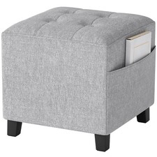 HOMCOM Small Footstool Square