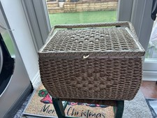 Vintage wicker sewing basket