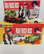 Vintage Corgi Gift Set 40 The Avengers (1966-69) Emma Peel,John Steed "Original'