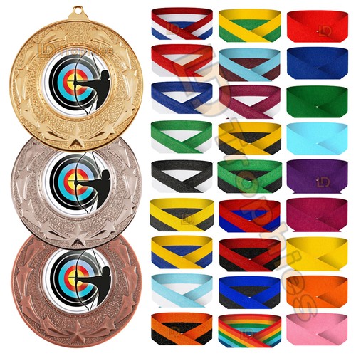 Archery medals ribbons - archery,
