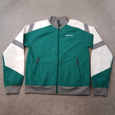 Adidas Track Jacket Small Green Grey Trefoil Firebird Originals EQT Beckenbauer
