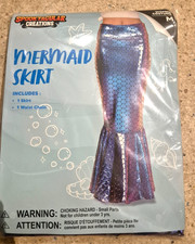 Adult Cosplay Mermaid Tail Skirt Costume Fancy Women - purple with waist belt