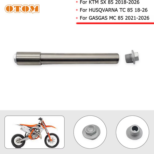 Front wheel spindle axle nut - spindle,
