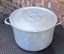 Vintage Catering Equipment 15 Litre Aluminium Stock Pot Cooking Pot D 31cm