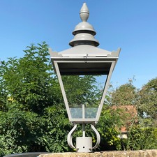 Grey lamp post top - grey, 90cm
