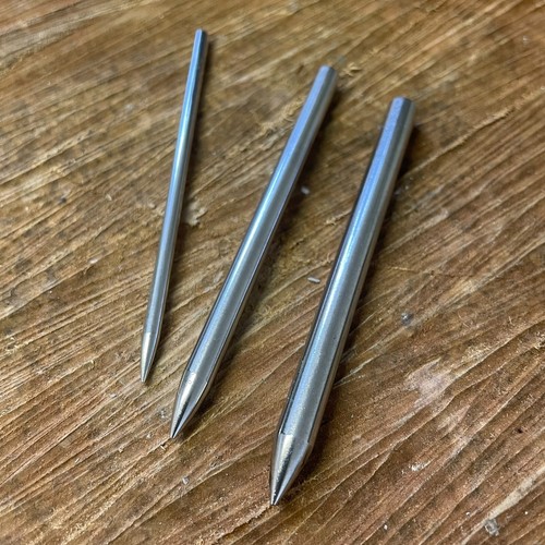 Polished steel paracord fids - steel,
