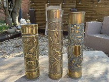 WW1 French Military Brass Shells Ornamental