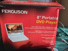 Ferguson LDVD81 Portable DVD Player 8" LCD Monitor, White with Charger